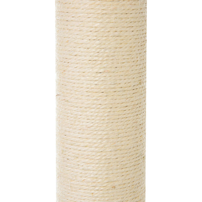 PawHut Arranhador para Gatos de Chão ao Teto 43x27x228-260 cm Torre para Gatos com Altura Ajustável 4 Plataformas e Poste de Sisal Marrom Escuro