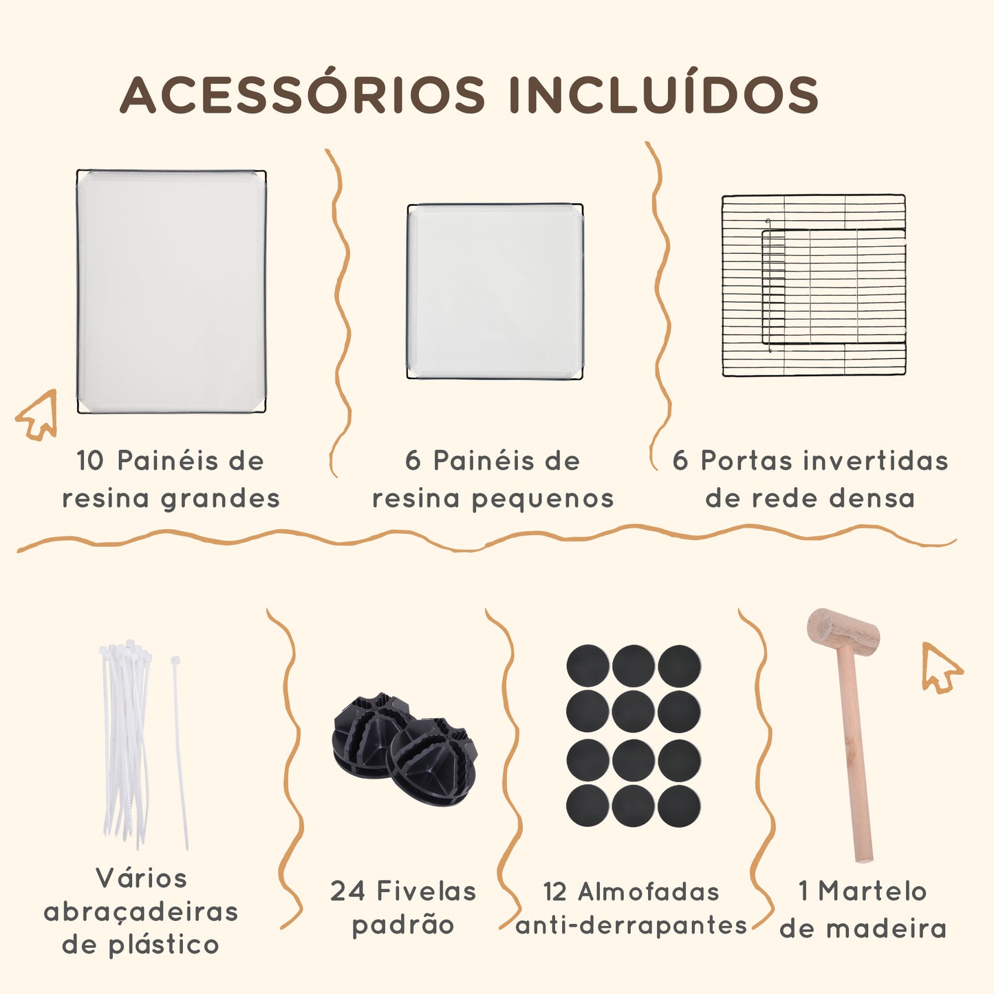 PawHut Recinto para Animais de Estimação Recinto para Coelhos Porquinho da India Chinchila Modular Interior e Exterior 105x70x45cm Preto