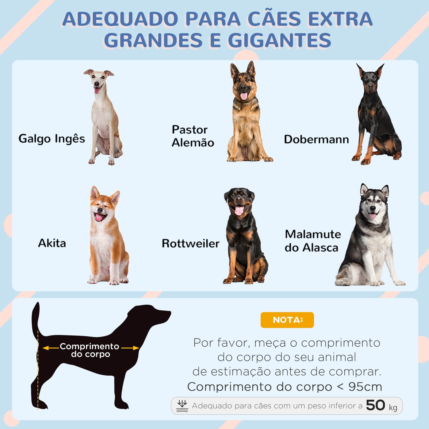 PawHut Casa para Cães 130x85x121 cm Cama Elevada para Animais de Estimação com Cobertura Desmontável e Janela de Malha para Cães Grandes e Extra Grandes Azul