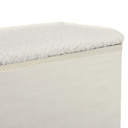 PawHut Escada para Animais de Estimação de 3 Degraus Dobrável com Tampa e Espaço de Armazenamento Escada para Cães Gatos Pequenos para Cama Sofá 40x54x48cm Branco