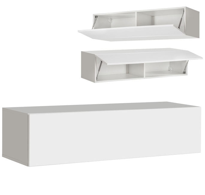 Conjunto de muebles Kaira 1C blanco y negro (1,6m)