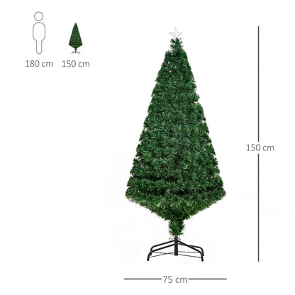 Árvore de Natal com Fibra Óptica - 150 cm