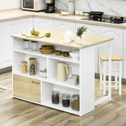 Ilha de Cozinha Nord com Mesa Alta Extensível - Design Moderno