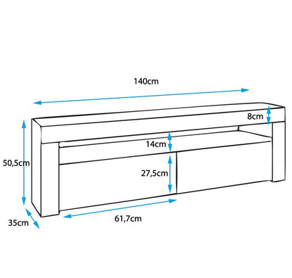 Mueble TV modelo Alai (140x50,5cm) color blanco