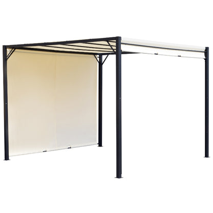 Pérgola de Jardim com Teto Retrátil e Parede Lateral Versátil - 3x3m