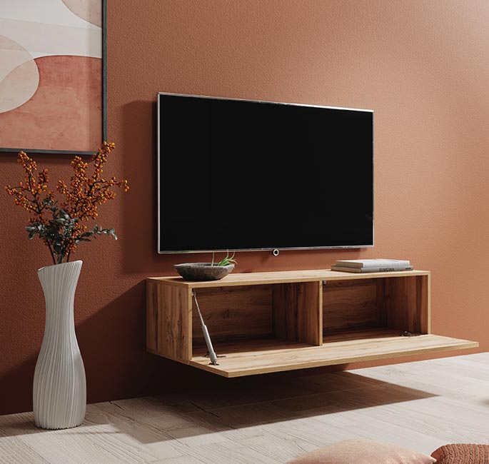 Mueble TV modelo Baza 120x30 en color roble