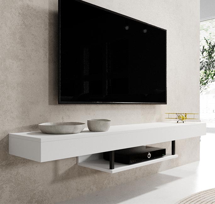 Mueble TV Anabel en color blanco