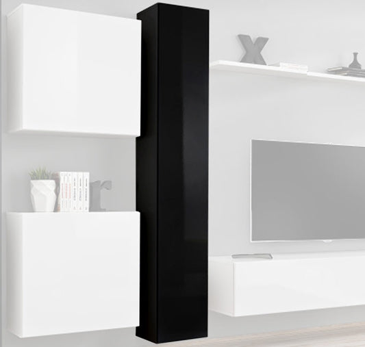 Mueble colgante modelo Baza 30x180 en color negro