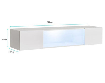 Armario colgante modelo Kaira H160CC (160x30cm) en blanco