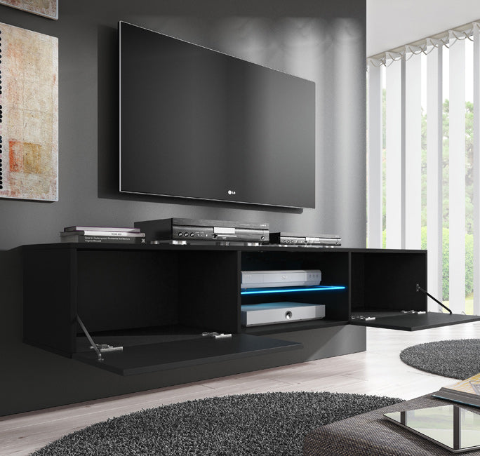 Mueble TV modelo Tenon (160 cm) en negro