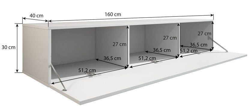 Conjunto de Móveis da Sala Lokise - Branco Brilhante - Design Moderno