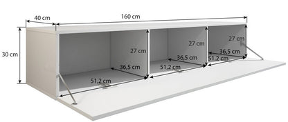 Conjunto de Móveis da Sala Lokise - Branco Brilhante - Design Moderno