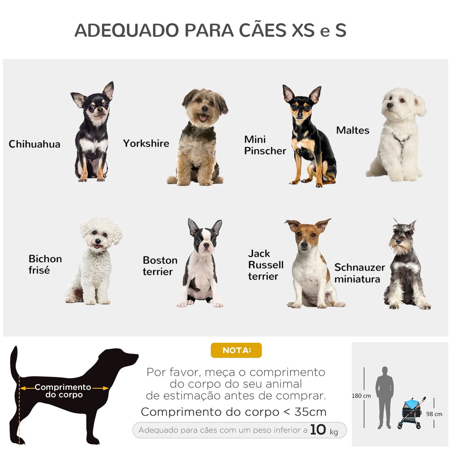 PawHut Carrinho para Animais de Estimação 3 em 1 Carrinho para Cães e Gatos Dobrável com Bolsa de Transporte Cesta de Armazenamento e Travão Tecido de Oxford 600D Carga Máxima 15kg 82x49,5x98cm Azul