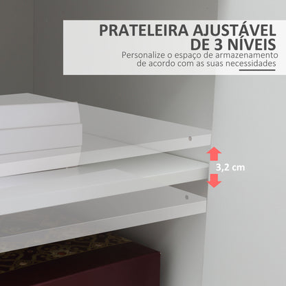 Vinsetto Armário para Impressora Móvel para Impressora com Rodas Gaveta 2 Portas e Compartimento Aberto para Sala de Estar Escritório Estúdio 60x39x80cm Branco