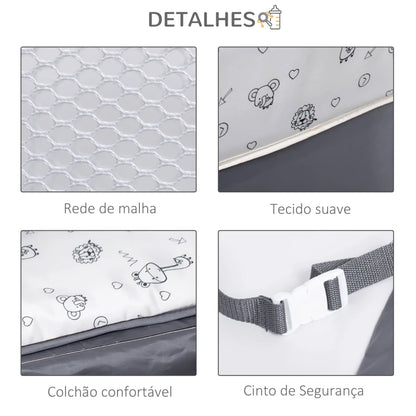 Berço Dora Dobrável para Bebés e Crianças - Design Moderno