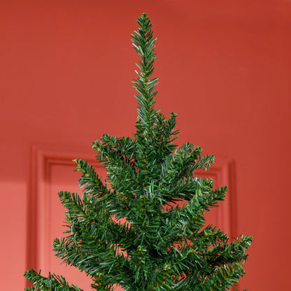 HOMCOM Árvore de Natal Artificial 210cm com 865 Ramos Ecológicos Decoração de Natal para Interiores Φ91x210cm Verde