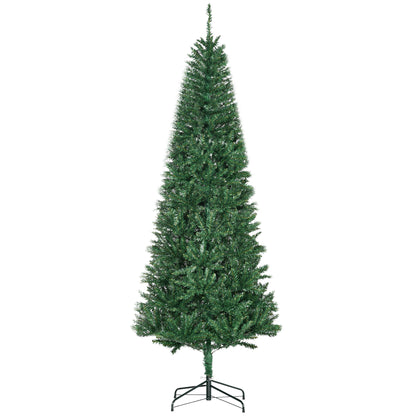 HOMCOM Árvore de Natal Artificial 210cm com 865 Ramos Ecológicos Decoração de Natal para Interiores Φ91x210cm Verde