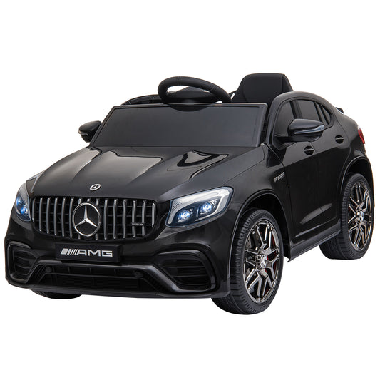 HOMCOM Carro Elétrico Mercedes AMG 12V para Crianças acima de 3 Anos com Controle Remoto Música Luzes Abertura da Porta 115x70x55cm Preto