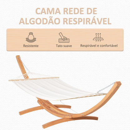 Cama de Jardim com Suporte de Madeira de Lariço