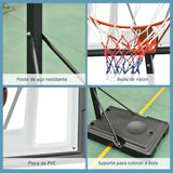 HOMCOM Tabela de Basquetebol com Suporte Portátil Aro de Ajustável em Altura com Base Recarregável para Crianças e Adultos 86x165x302-352cm Preto