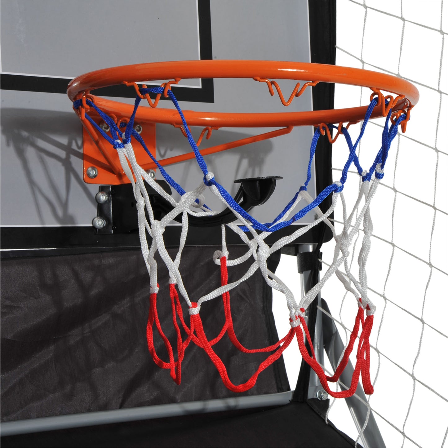 Conjunto de Cestos de Basquetebol Dobráveis e Portáteis - Cor: Preto e Branco – Aço – 205 x 110 x 205 cm