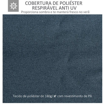 Outsunny Toldo de Substituição de 3x3m para Pérgola de Jardim com 8 Orifícios de Drenagem e Ventilação Cinza