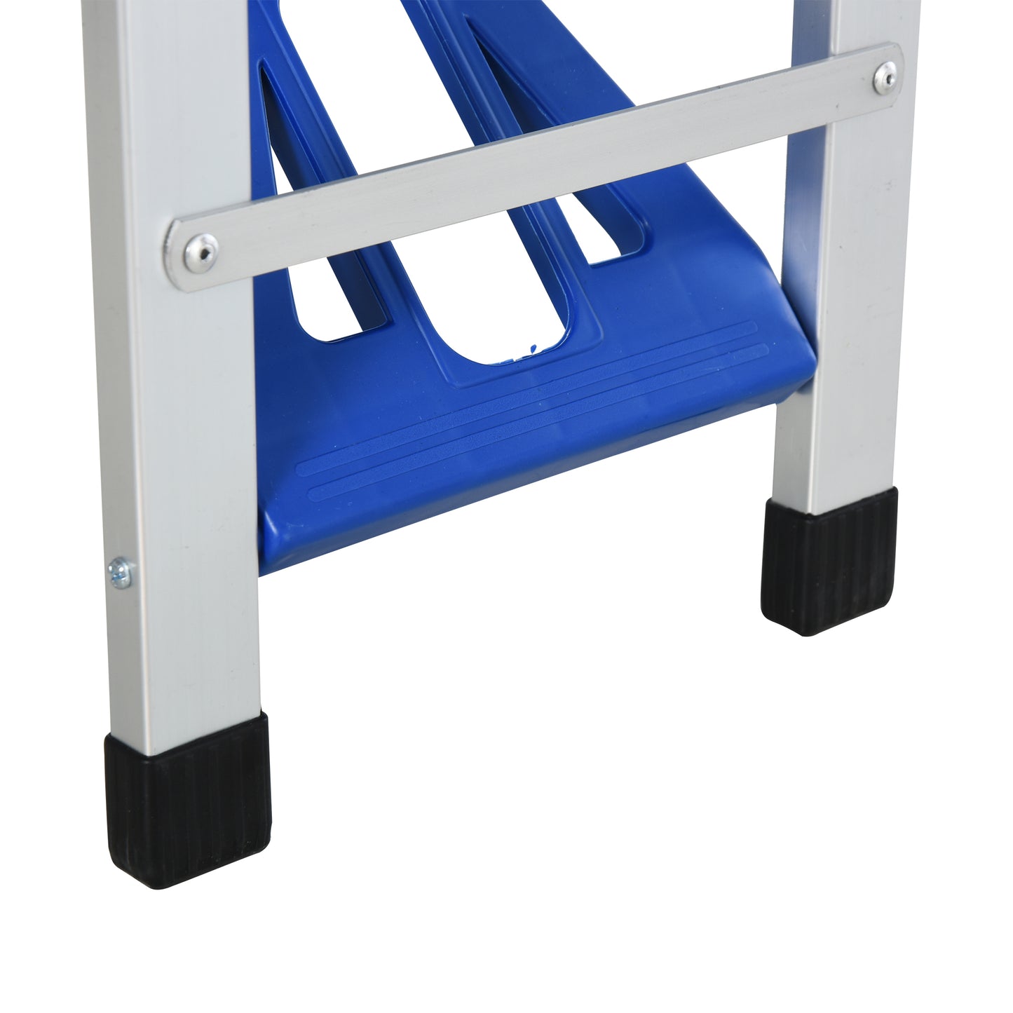 Outsunny Mesa de Acampamento Dobrável com 4 Cadeiras Conjunto para Acampamento com Orifício para Guarda Sol Estrutura de Alumínio 84,5x64,5x66cm Azul