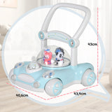 AIYAPLAY Andador para Bebés de 1-3 Anos Andador para Bebés com Altura Ajustável Música Rodas Antiderrapantes Luzes Guiador Desmontável Carga 25 kg Azul Claro