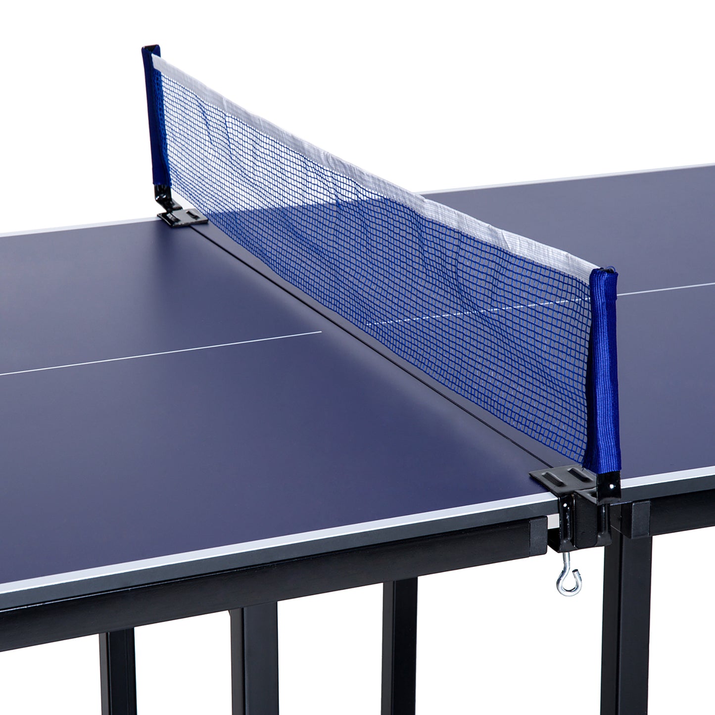 HOMCOM Mesa de Ping Pong Dobrável Mesa de Ping Pong Profissional com Rede e Estrutura de Aço para Interior e Exterior 182x91x76 cm Azul