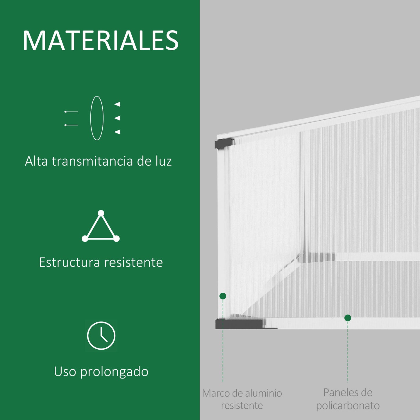 Outsunny Estufa de Jardim 120x100x41cm Policarbonato e Alumínio com Teto se Abre Estufa para Cultivo de Plantas Flores Transparente e Prata