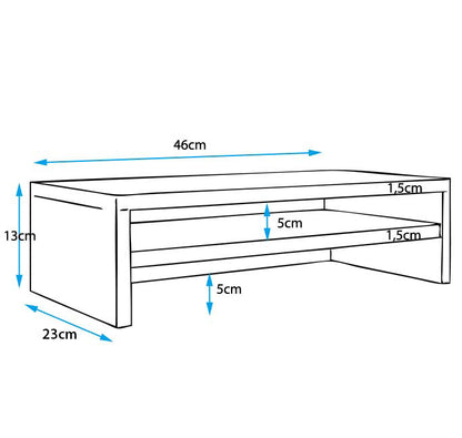 Soporte para monitor Abby en color blanco mate 46x13cm