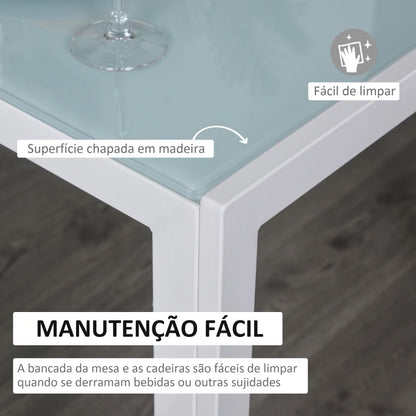 Conjunto de Refeição Hayla - 4 Cadeiras e 1 Mesa - Design Nórdico