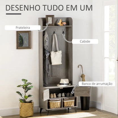 Móvel de Entrada Vader com Cabide e Arrumação - Design Vintage