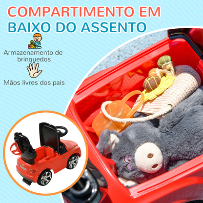 AIYAPLAY Carro Andador 3 em 1 Carro Andador com Licença Bentley Bentayga Carro Andador para Bebés de 12-36 Meses com Guiador e Capô Desmontáveis Música e Buzina Vermelho