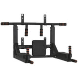 HOMCOM Barra de Elevações de Parede Barra de Pull Up de Aço Multifuncional para Treinos Fitness Treino em Casa Carga Máx.120kg 93x72x48cm Preto