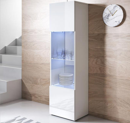 Vitrine Lukis de 165cm - Branco - Design Moderno