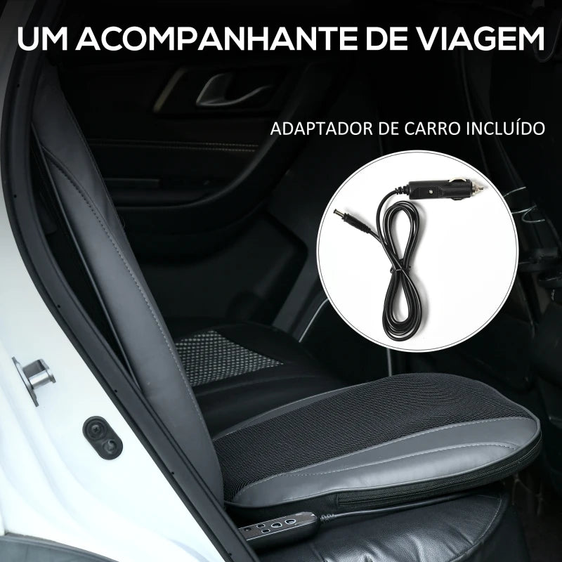 Assento com Aquecimento e 8 Pontos de Massagem por Vibração com Controlo Remoto - Shiatsu