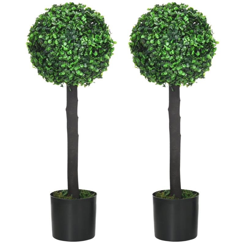 Conjunto de 2 Plantas Artificiais Buxos de 60cm