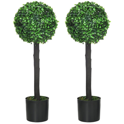 Conjunto de 2 Plantas Artificiais Buxos de 60cm