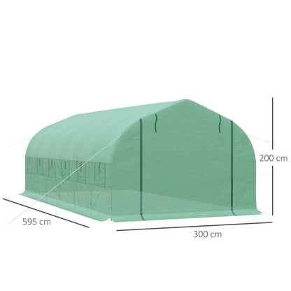 Estufa com 12 Janelas e Porta Enrolável - 6x3m