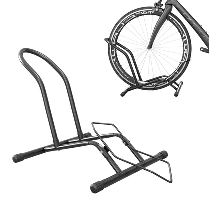 SPORTNOW Estacionamento para Bicicletas Suporte para Bicicletas de Aço Estacionamento de Bicicletas de Chão Portátil para Interior e Exterior 59x41x38 cm Preto