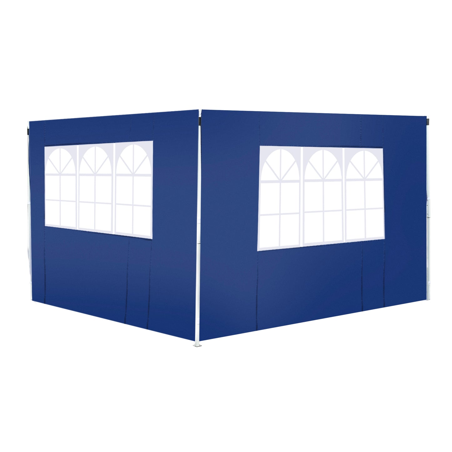 Outsunny 2 Paredes Laterais para Tenda 3x2 m Parede Lateral de Tecido Oxford com 2 Janelas Apto para tendas 3x3 m e 3x6 m Azul