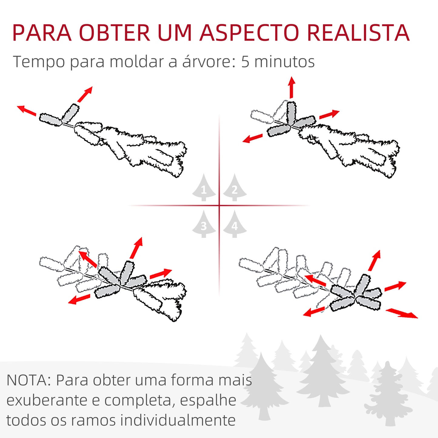 HOMCOM Árvore de Natal 90 cm Árvore de Natal Artificial Nevado com 50 Luzes LED 133 Ramos 14 Pinhas e Suporte de Metal Árvore Natalícia para Sala Interior Verde