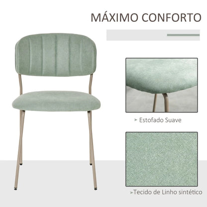 Conjunto de 4 Cadeiras Clarisse - Verde - Design Moderno