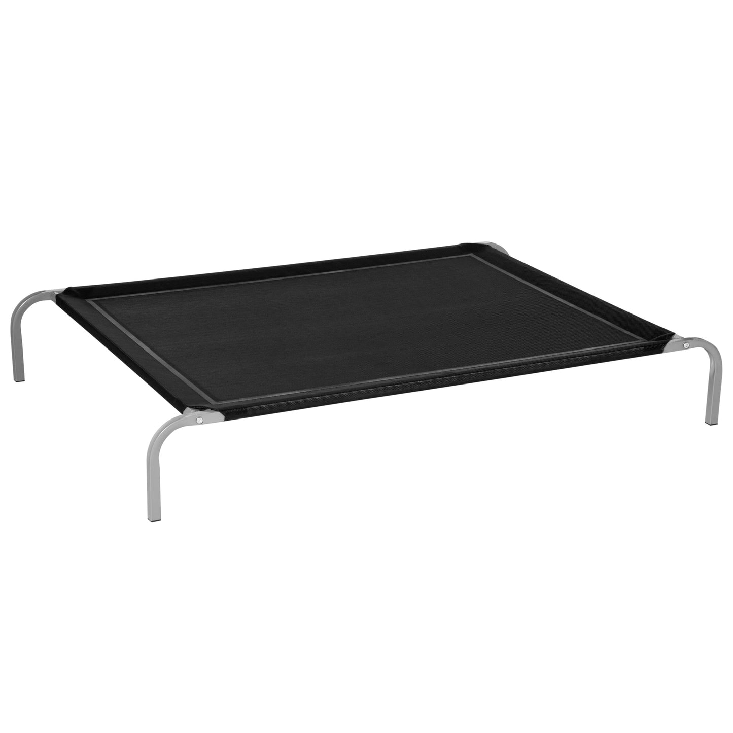 PawHut Cama Elevada para Cães e Gatos Cama Transpirável para Animais de Estimação para Dormir e Relaxar com Estrutura de Aço para Interior e Exterior 130x90x20 cm Preto