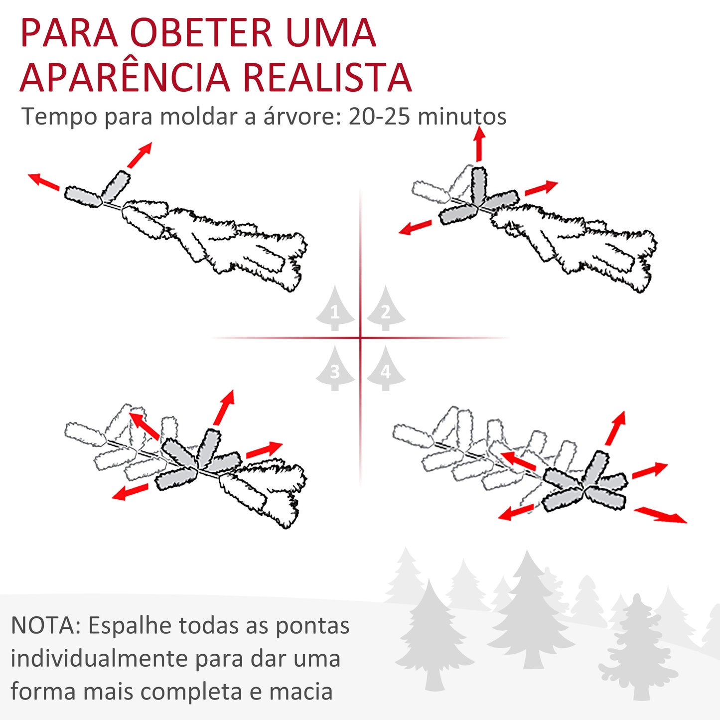 HOMCOM Árvore de Natal Artificial 180cm com 782 Ramos 56 Pinhas Folhas de PVC Base Dobrável e Suporte Metálico Decoração de Natal para Interiores Verde