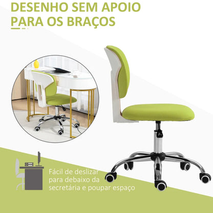 Cadeira de Escritório Oper Giratória com Altura Ajustável - Verde - Design Moderno