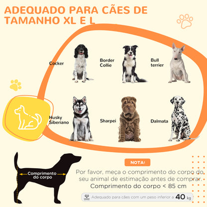 PawHut Gaiola para Cães Grandes 123x74x125 cm Canil Metálico com Rodas Bandeja Removível Trancas 2 Portas Frontais 1 Porta no Teto e Estrutura de Aço Preto