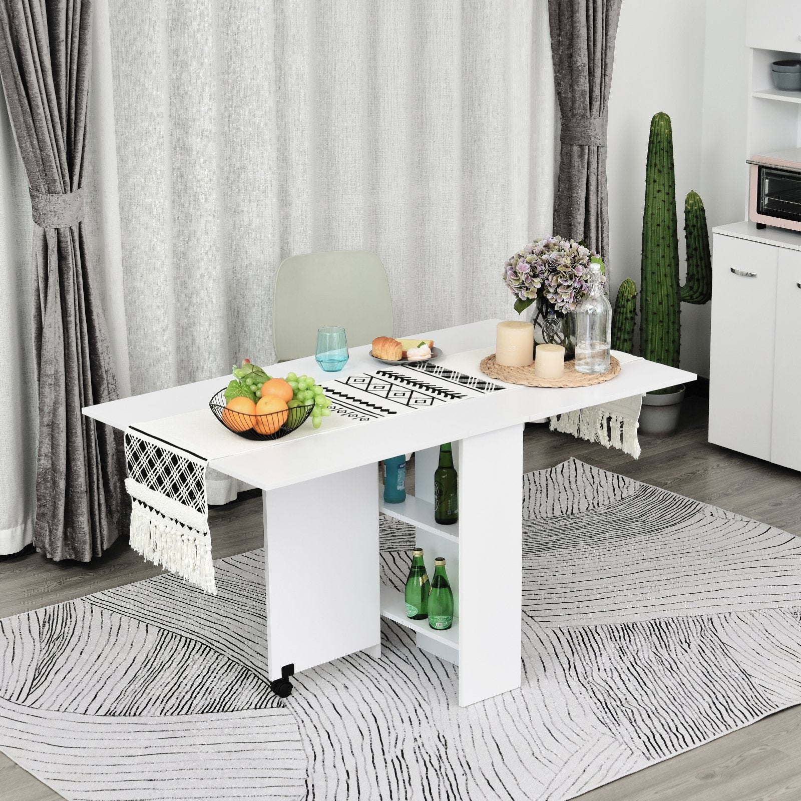 Mesa Dobrável Atman - Branco - Design Nórdico - Leva-Me Contigo - Móveis & Decoração