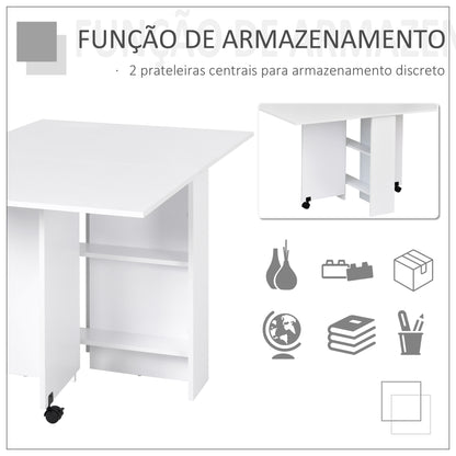 Mesa Dobrável Atman - Branco - Design Nórdico - Leva-Me Contigo - Móveis & Decoração